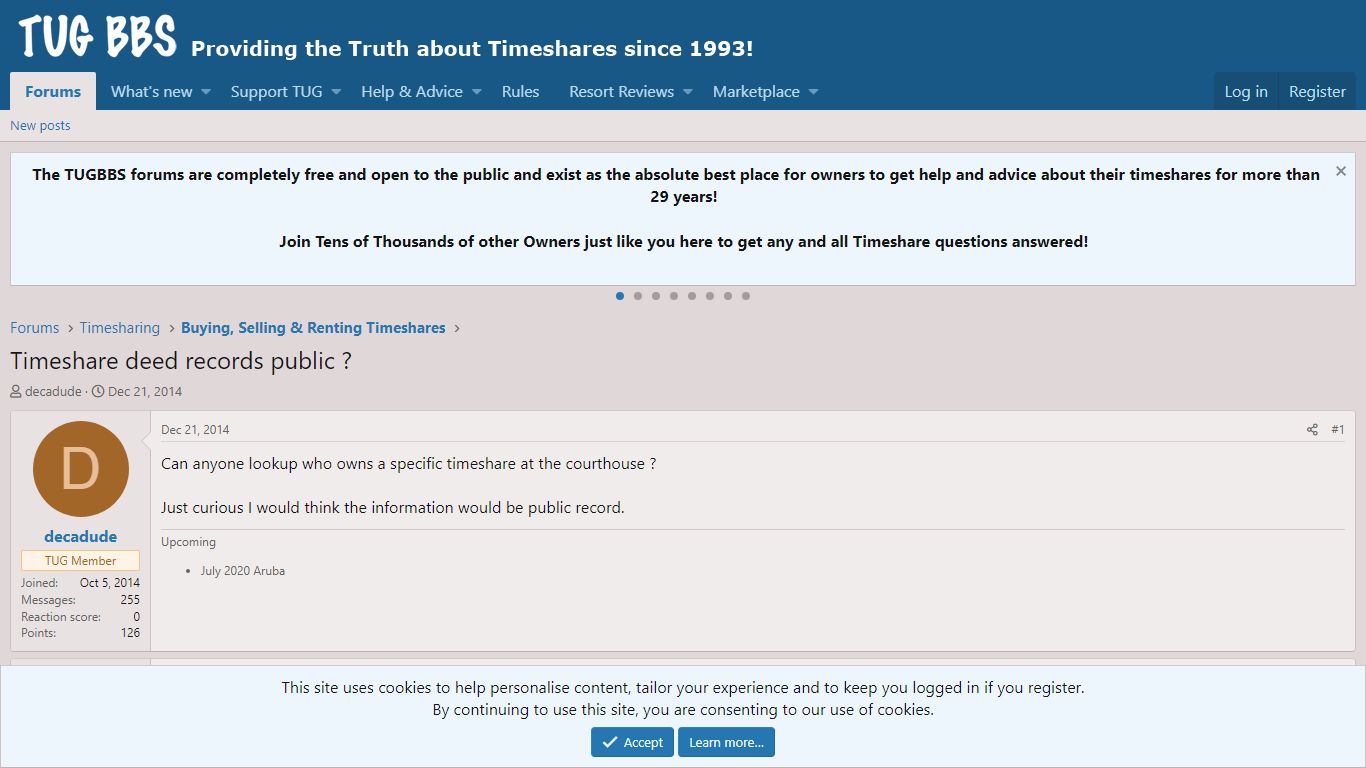 Timeshare deed records public - Timeshare Users Group Discussion Forums