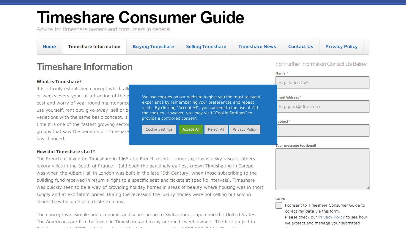 Timeshare Information - Timeshare Consumer Guide